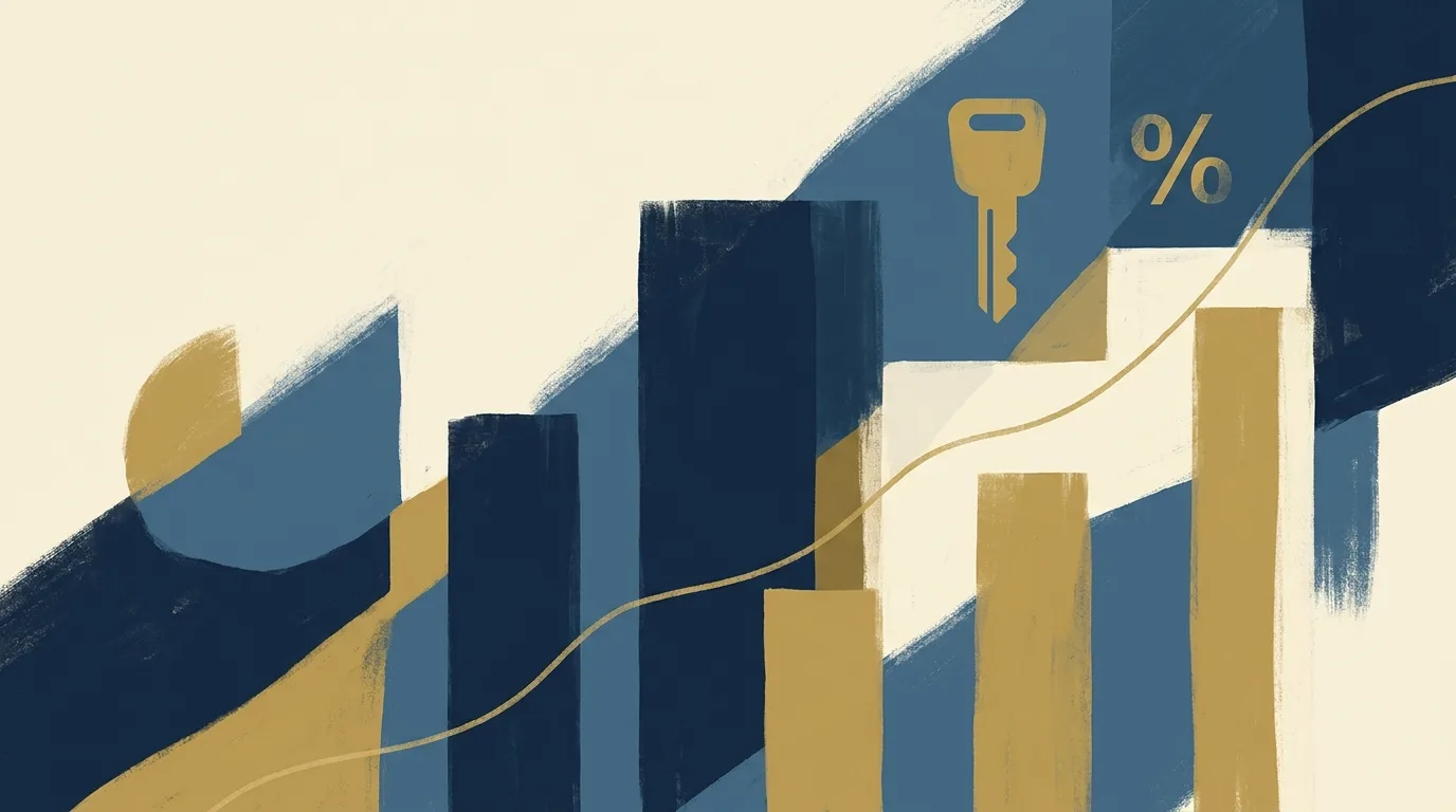 Illustration of ascending bar chart shapes representing Ontario car loan market data